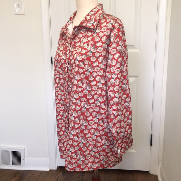 RIHOAS Womens Buttoned Down Long Sleeves Print Blouse - Size Medium - Picture 3 of 7